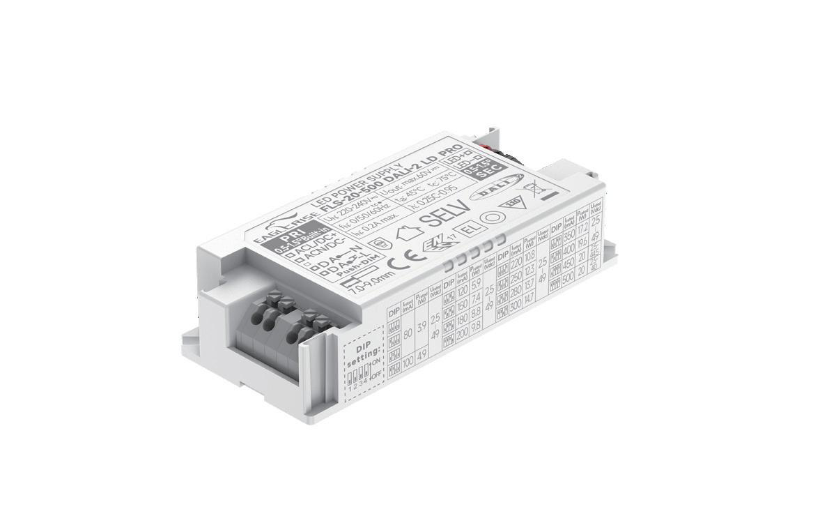 Eaglerise FLS Mini DALI-2 constant current LED driver with DIP current-setting switch
